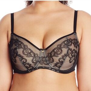 NATORI True Decadence Full Figure Cut And Sew Bra in Black / Café 36G